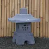 Product image 2 of the product “Japanese style Garden Lantern, made from Andesit Stone. Multipart. 55 cm Height, Roof is 40 cm width. ”